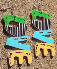 Load image into Gallery viewer, Afrocentric LOVE Earrings Kargo Fresh
