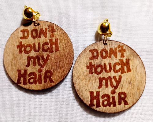 Afrocentric Wooden  Clip On Earrings Kargo Fresh