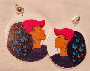 Afrocentric Wooden  Clip On Earrings Kargo Fresh