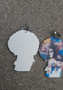 Afrocentric Wooden  Clip On Earrings Kargo Fresh