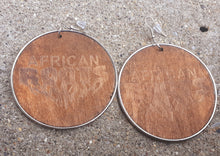 Load image into Gallery viewer, Afrocentric Wooden Dangle Earrings Kargo Fresh
