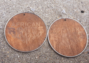 Afrocentric Wooden Dangle Earrings Kargo Fresh