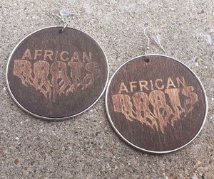 Afrocentric Wooden Dangle Earrings Kargo Fresh