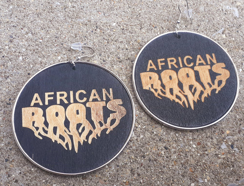 Afrocentric Wooden Dangle Earrings Kargo Fresh