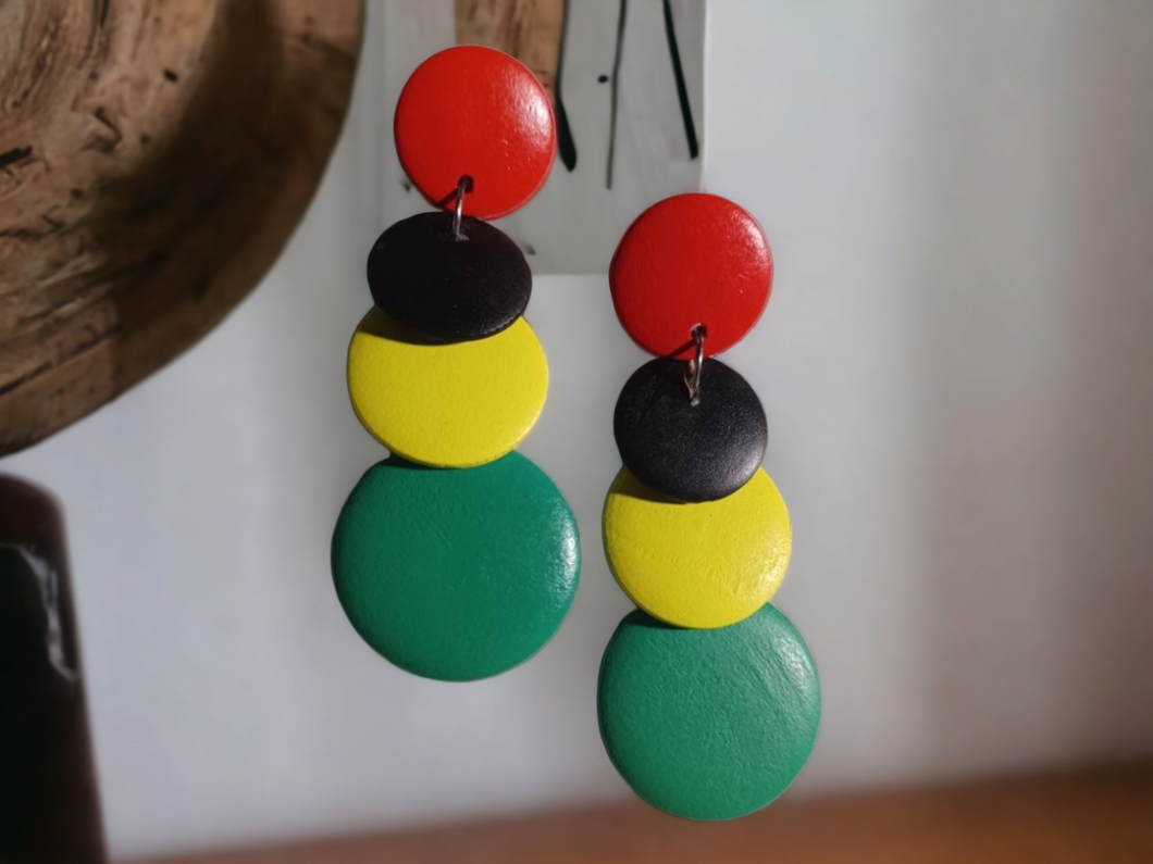 Afrocentric Wooden Handmade Clip On Earrings Kargo Fresh