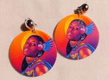 Load image into Gallery viewer, Afrocentric Wooden Native American  Clip On Earrings Kargo Fresh
