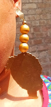Load image into Gallery viewer, Afrocentruc Handpainted Wooden Clip Earrings Kargo Fresh
