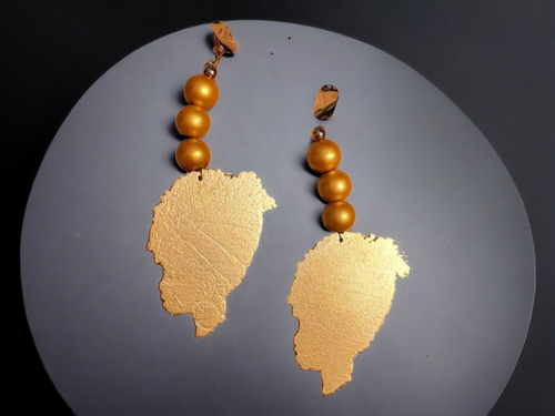 Afrocentruc Handpainted Wooden Clip Earrings Kargo Fresh