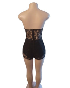 Akira black lace romper small Kargo Fresh