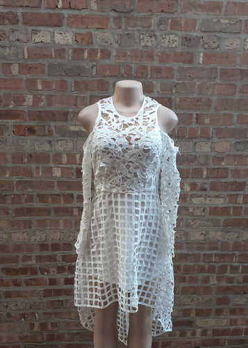 Alexa Admore Crochet Lace Hi Low Dress Size 6 Kargo Fresh