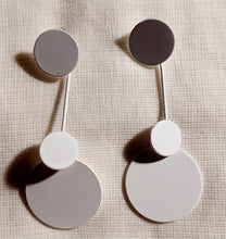 Load image into Gallery viewer, All white pop art metal earrings Kargo Fresh
