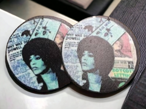 Angela Davis Collage Abstract Earrings Kargo Fresh