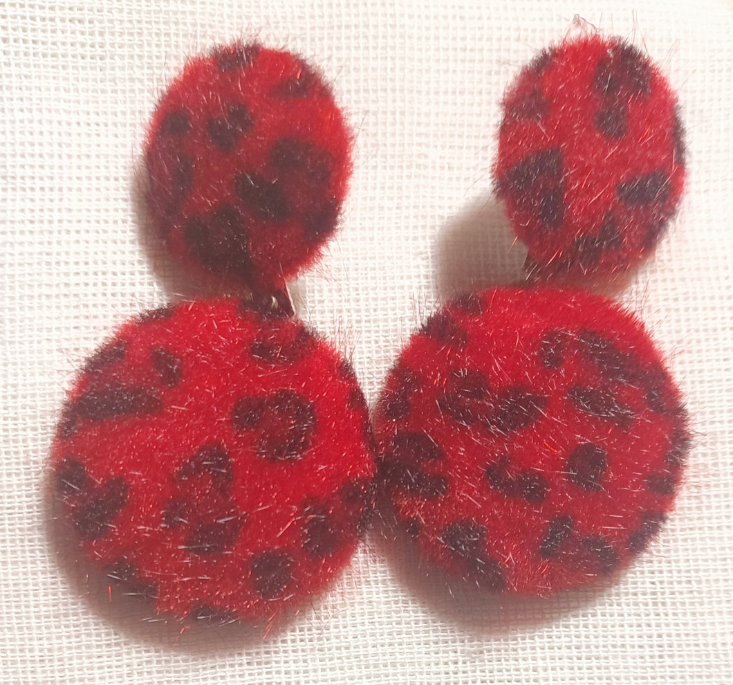 Animal print faux fur clip ons Kargo Fresh