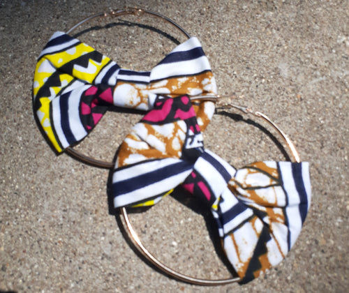 Ankara Print Hoop Earrings Kargo Fresh