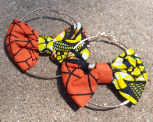 Ankara Print Hoop Earrings Kargo Fresh