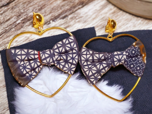 Ankara fabric clip on hoops Kargo Fresh