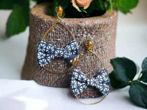 Ankara fabric clip on hoops Kargo Fresh