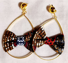 Load image into Gallery viewer, Ankara fabric clip on hoops Kargo Fresh
