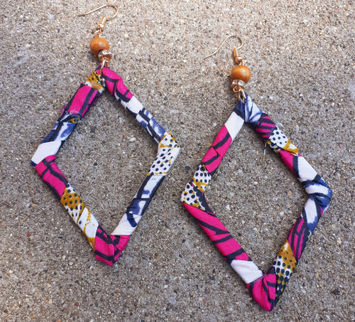 Ankara print Afrocentric Earrings Kargo Fresh