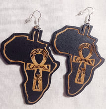 Load image into Gallery viewer, Ankh and  Africa Earrings Kargo Fresh
