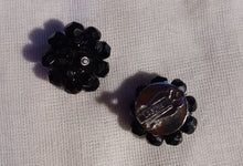 Load image into Gallery viewer, Antique black crystal stud clip on earrings Kargo Fresh
