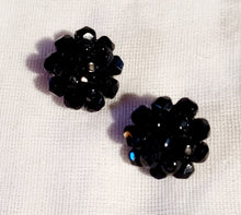 Load image into Gallery viewer, Antique black crystal stud clip on earrings Kargo Fresh
