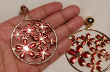 Load image into Gallery viewer, Artsy Abstract Metal Flower Clip On Earrings Kargo Fresh
