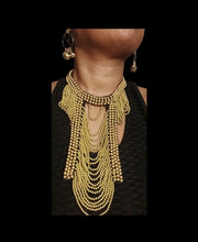 Load image into Gallery viewer, Avant Garde Bib necklace and clip on earrings Kargo Fresh
