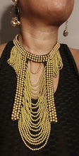 Load image into Gallery viewer, Avant Garde Bib necklace and clip on earrings Kargo Fresh
