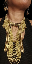 Load image into Gallery viewer, Avant Garde Bib necklace and clip on earrings Kargo Fresh
