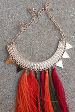 Load image into Gallery viewer, BOHO Tassels Charm Necklace and clip on earrings Kargo Fresh
