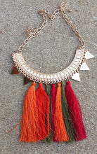 Load image into Gallery viewer, BOHO Tassels Charm Necklace and clip on earrings Kargo Fresh
