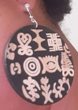 Load image into Gallery viewer, Beautiful Adinkra Symbol afrocentric wooden Earrings Kargo Fresh
