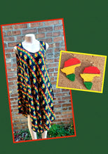 Load image into Gallery viewer, Beautiful Africa Print Midi  Kaftan and earrings set  Free Size Kargo Fresh
