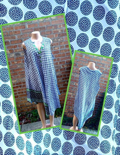 Beautiful Boho Print Midi  Kaftan Free Size Kargo Fresh