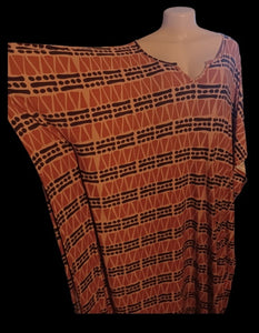 Beautiful Mudcloth print Jersey knit Kaftan Free Size Kargo Fresh