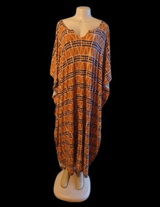 Beautiful Mudcloth print Jersey knit Kaftan Free Size Kargo Fresh