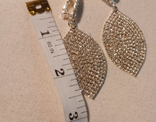 Load image into Gallery viewer, Beautiful Rhinestone Large Runway Clip On Earrings Kargo Fresh
