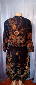 Beautiful Vintage Batik Halter Dress and Balero Set New L Kargo Fresh