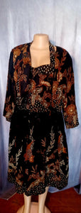 Beautiful Vintage Batik Halter Dress and Balero Set New L Kargo Fresh