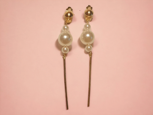 Beautiful handmade  Pearl Clip On Earrings Kargo Fresh