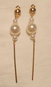 Beautiful handmade  Pearl Clip On Earrings Kargo Fresh