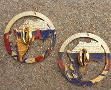 Load image into Gallery viewer, Beautiful handpainted Africa Earrings Kargo Fresh
