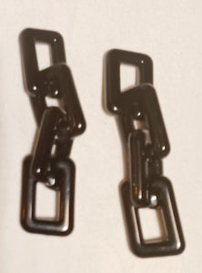 Black Acrylic Chain Earrings Kargo Fresh