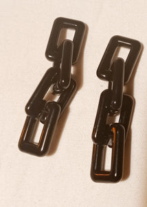 Black Acrylic Chain Earrings Kargo Fresh