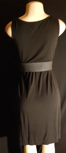 Black Knit Midi dress and Vintage Wide Woven Belt Size XS Kargo Fresh