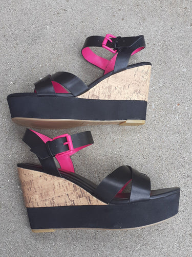 Black Liu Shoedazzle Wedges Size 10 Kargo Fresh