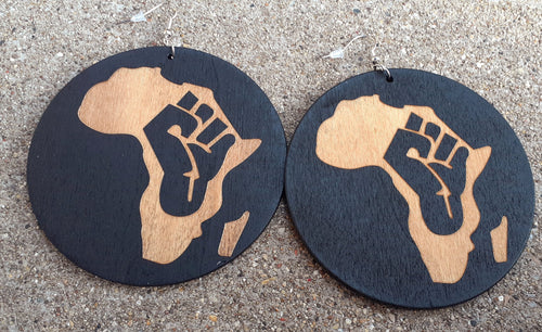 Black Power Fist Afrocentric Earrings Kargo Fresh