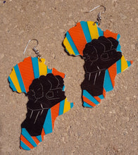 Load image into Gallery viewer, Black Power Fist Afrocentric Earrings Kargo Fresh
