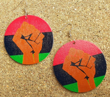 Load image into Gallery viewer, Black Power Fist Afrocentric Earrings Kargo Fresh
